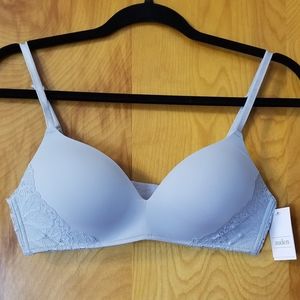 Wire free push up bra